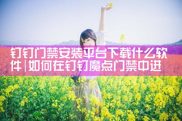 钉钉门禁安装平台下载什么软件