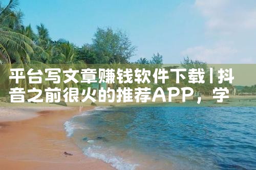 平台写文章赚钱软件下载|男娘日记